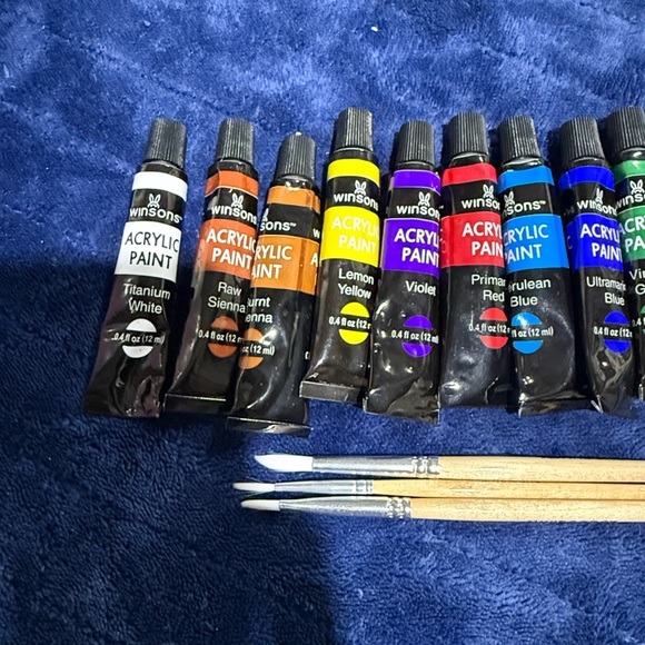 Winsons Acrylic Paint Set with Brushes - Multicolor - Picture 2 of 4